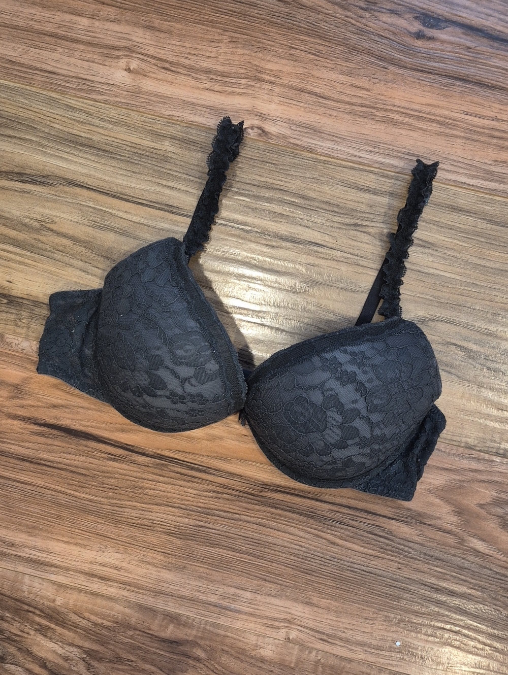Aerie - Grey Lace Push-Up Bra